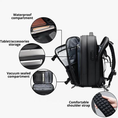 Super Large Capacity Backpack Vacuum Compression For Travel, Business, School, Outdoor,...