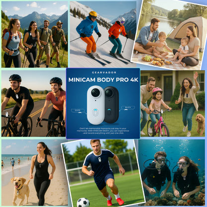 MiniCam Pro 4K - POV Mini Camera For Daily-Activities, Travel, Camping, Sports...